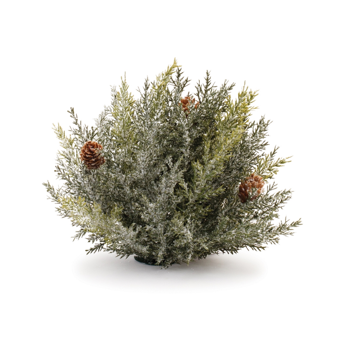Picture of Melrose 91246DS 6.5 in. Plastic Icy Pine Half Orb&#44; Green & Brown - Set of 2