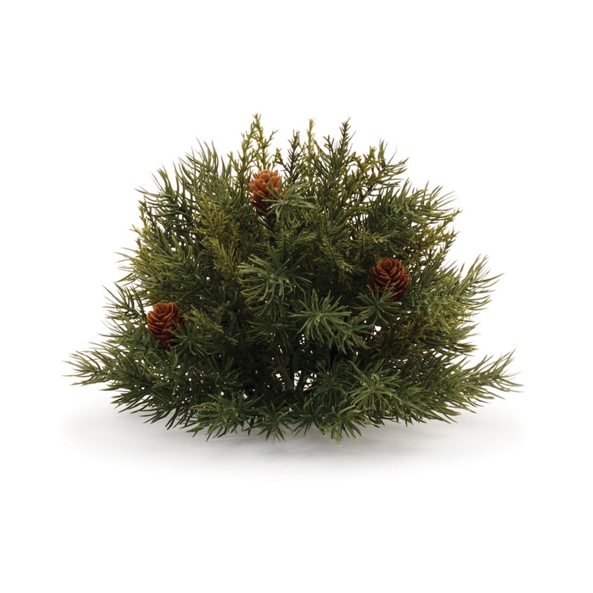Picture of Melrose 91247DS 6.5 in. Plastic Pine Half Orb&#44; Green & Brown - Set of 2