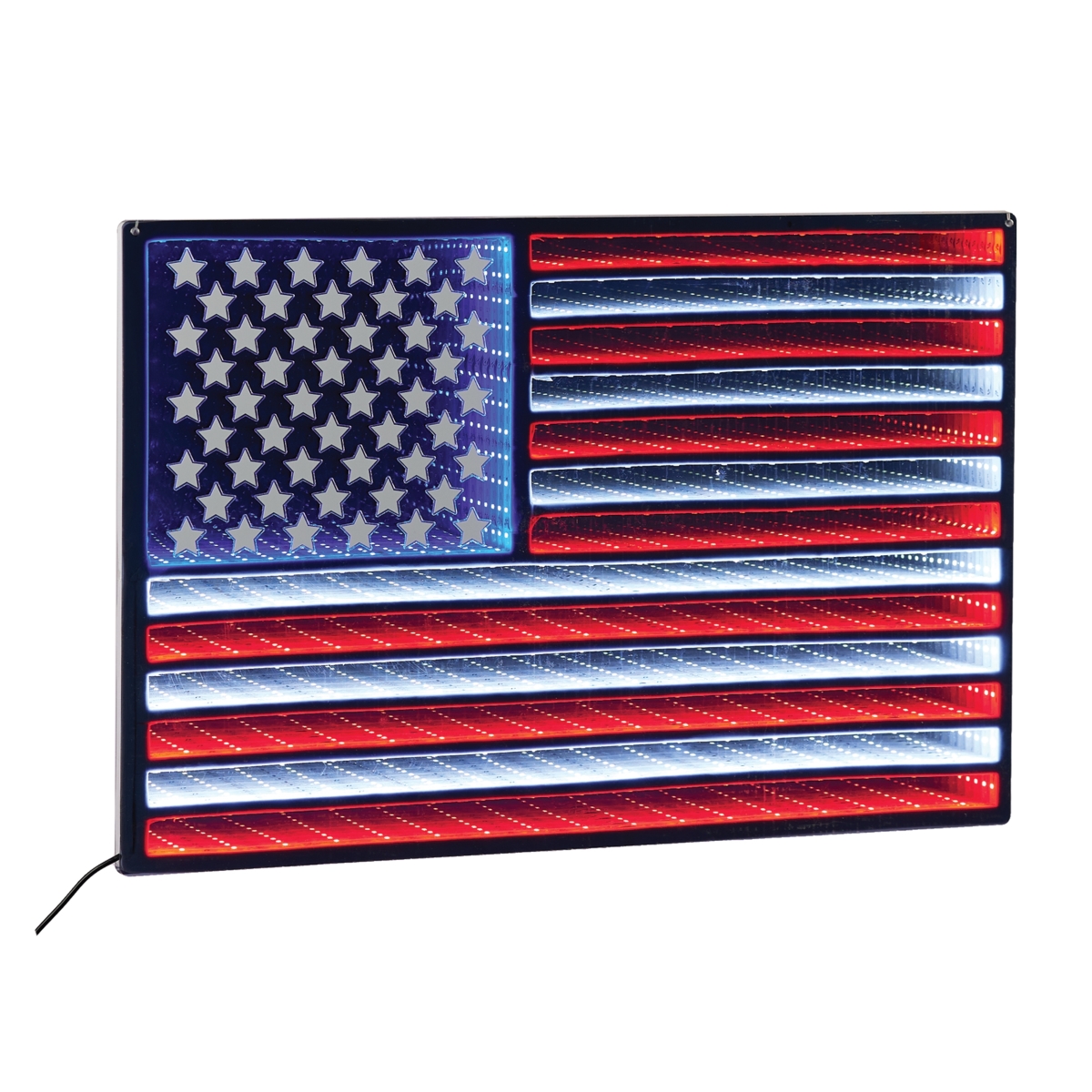 23 x 15.5 in. Hanging Flag Infinity Light, Red, White & Blue
