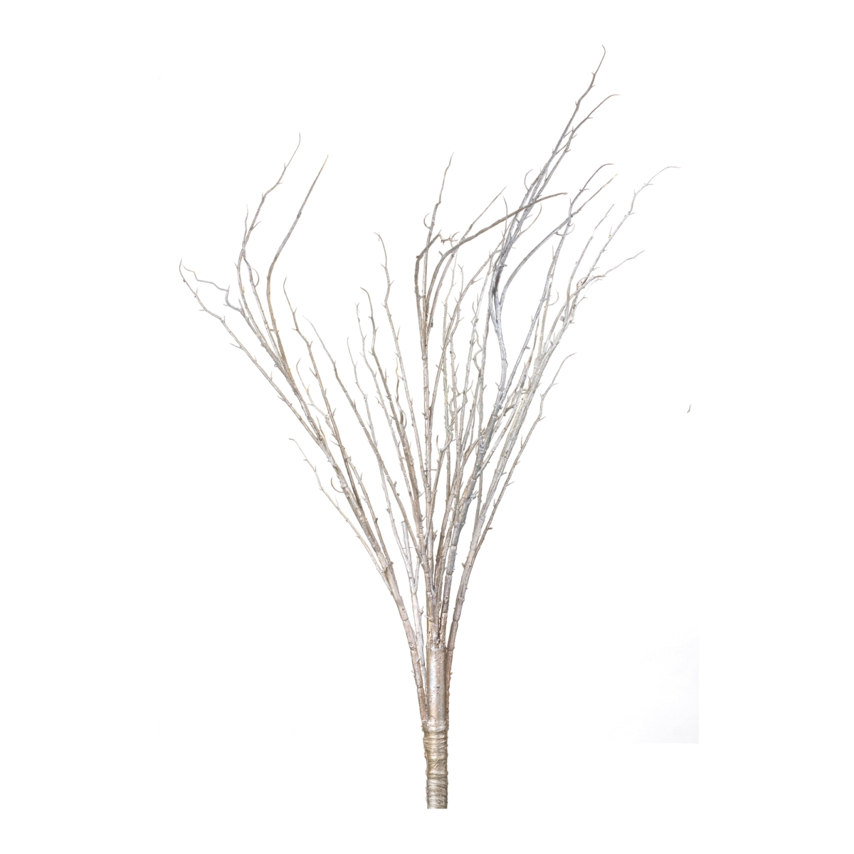 87411DS 45 in. Plastic Branch, Silver - Set of 2