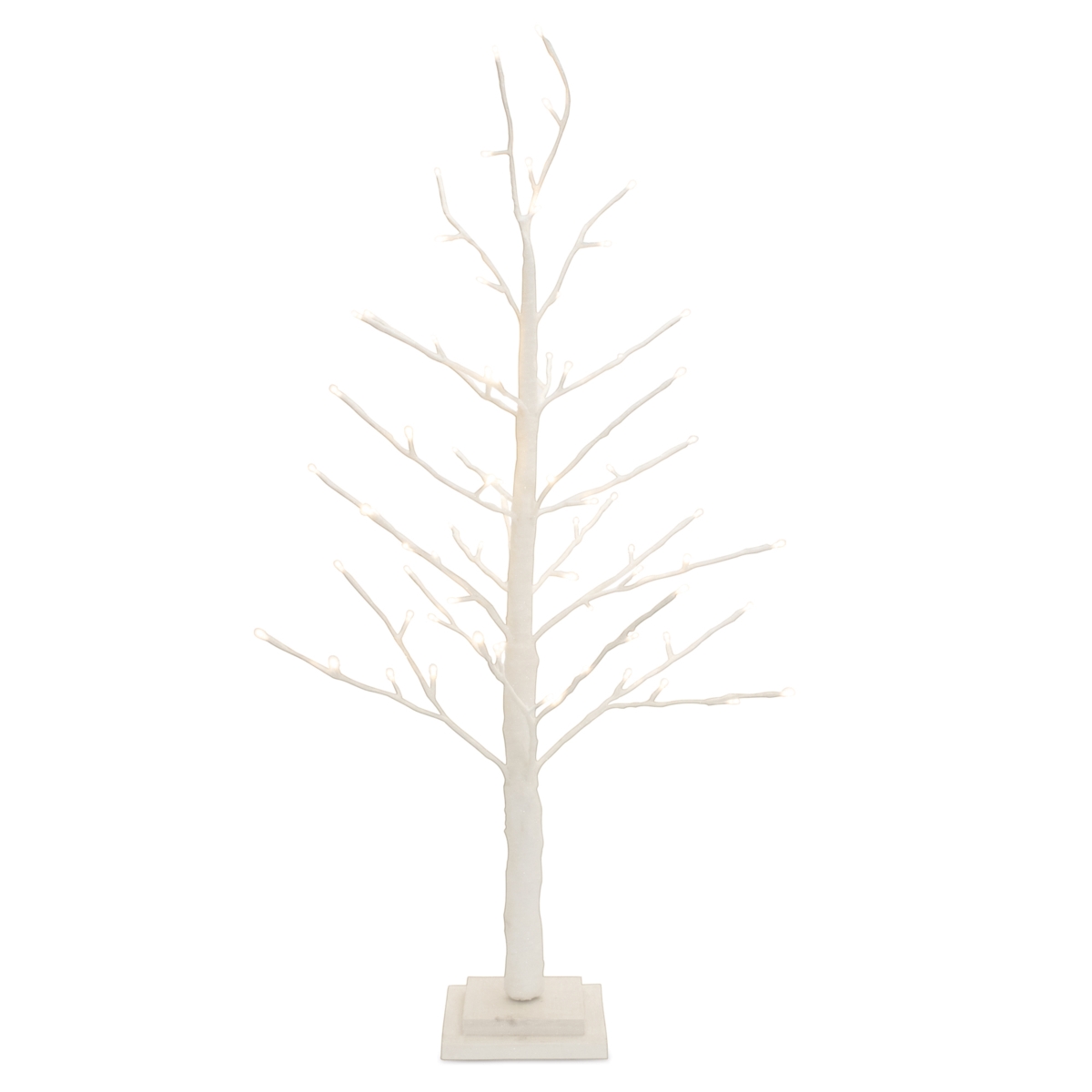 36 in. Paper 78 LED Lights Twig Tree with UL Plug Included, White