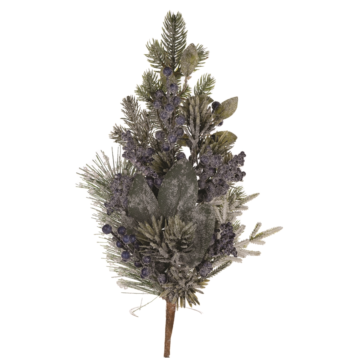 87700DS 22 in. Pine Spray, Blue & Green - Plastic - Set of 2