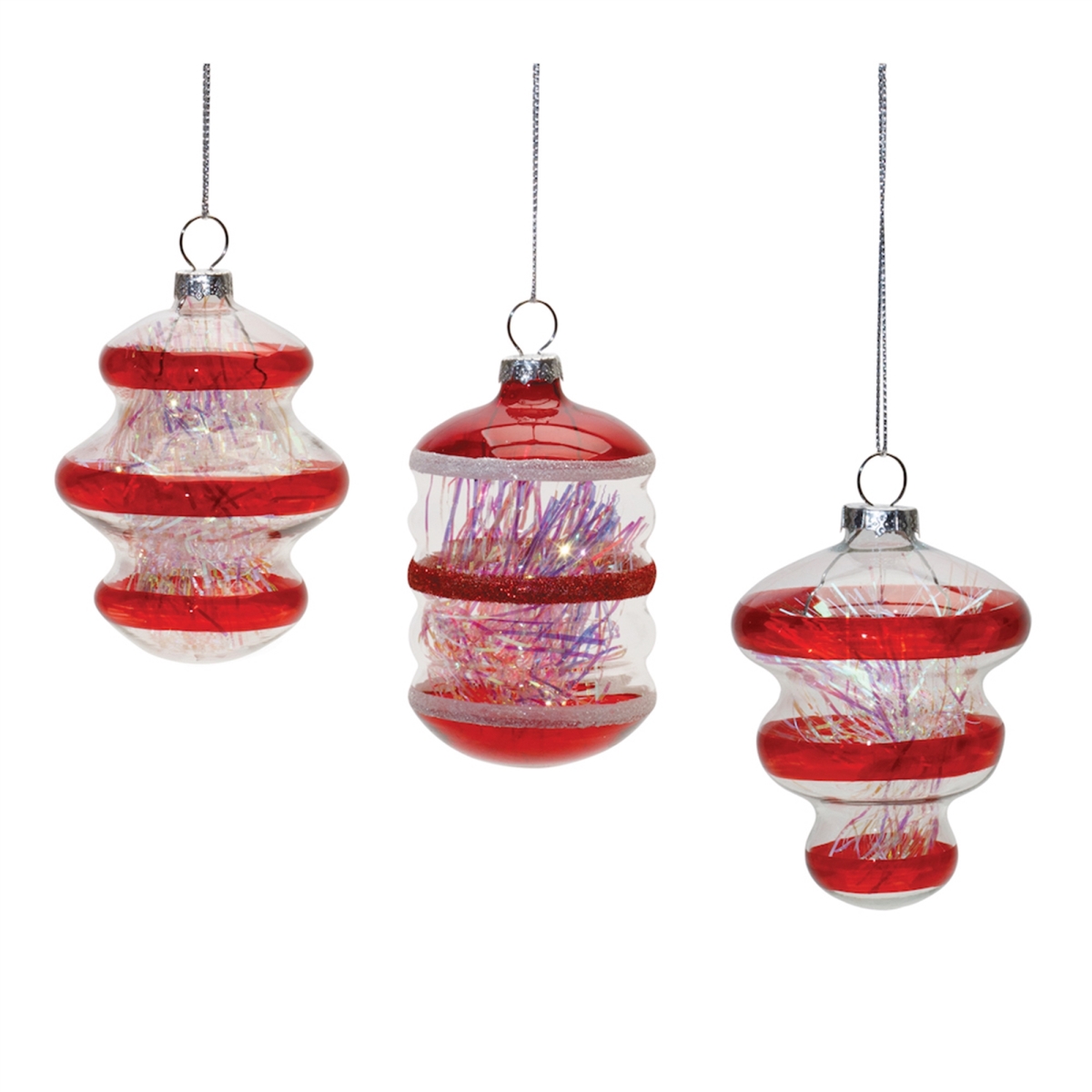 4 in. Ornament, Red - Glass - Set of 12