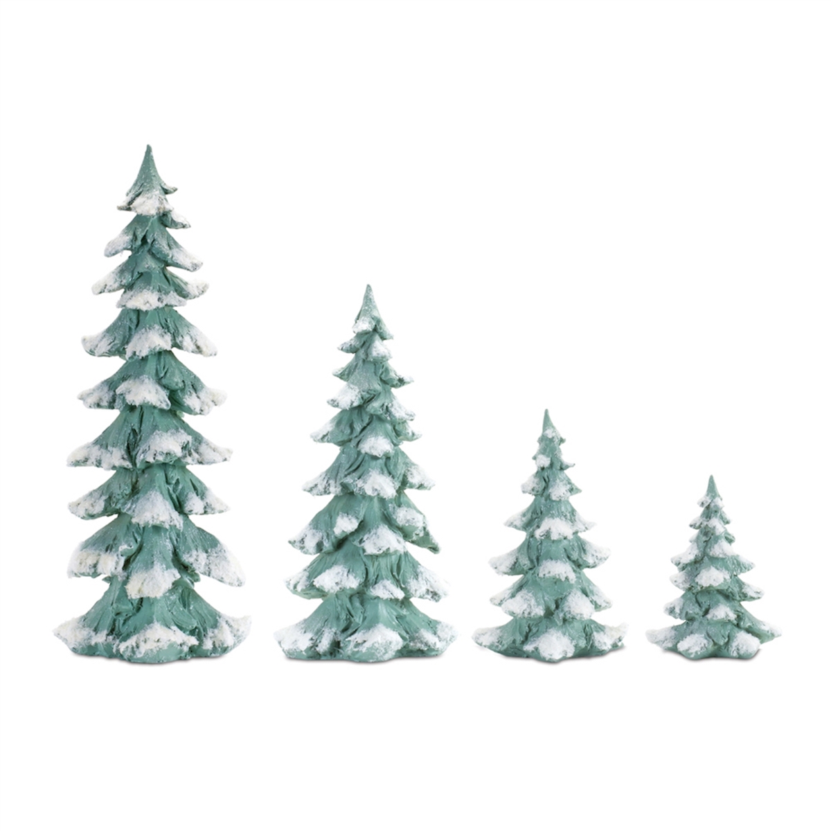 6.5, 9, 13.25 & 18 in. Resin Tree, Blue & White