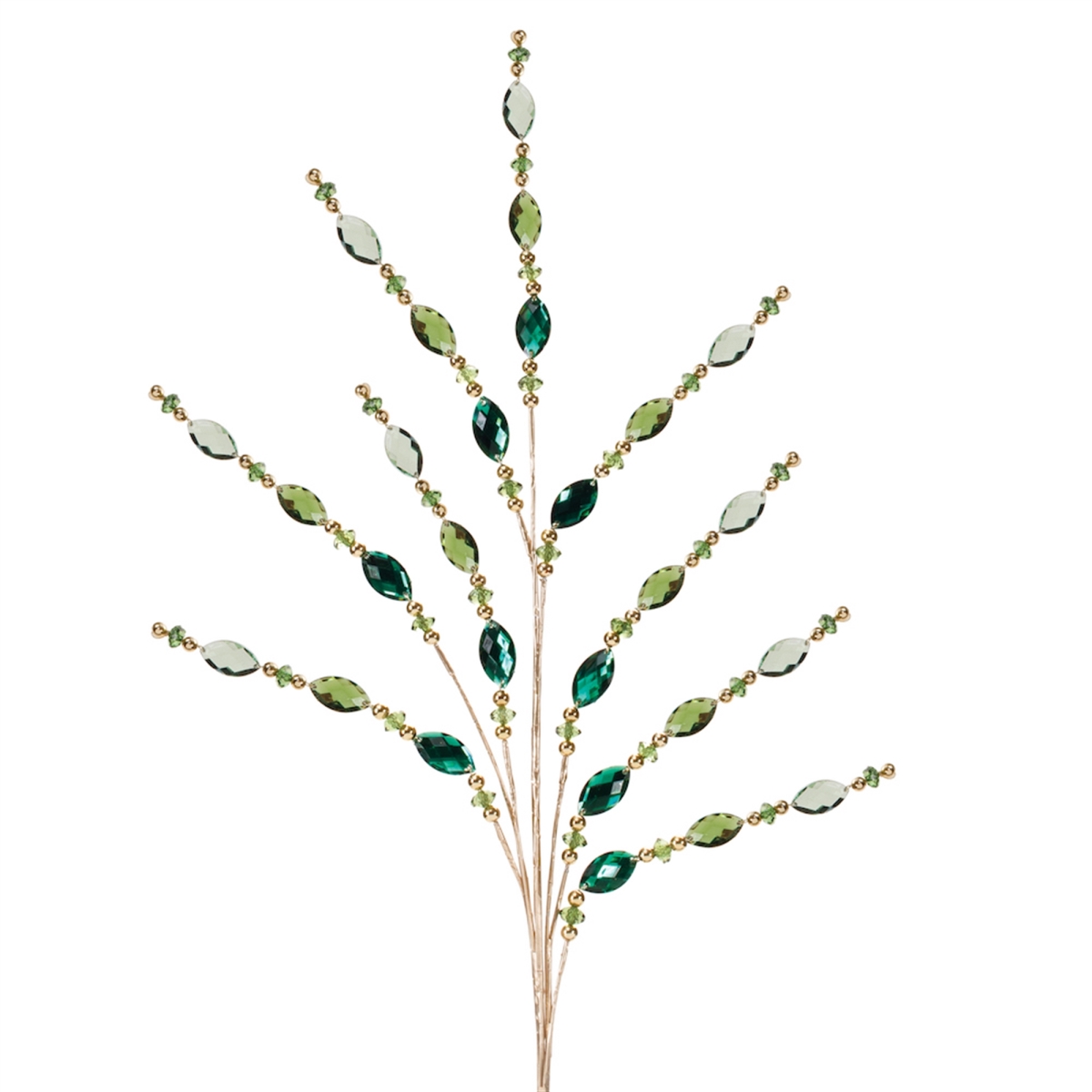 33.5 in. Plastic Bead Spray, Green - Set of 2