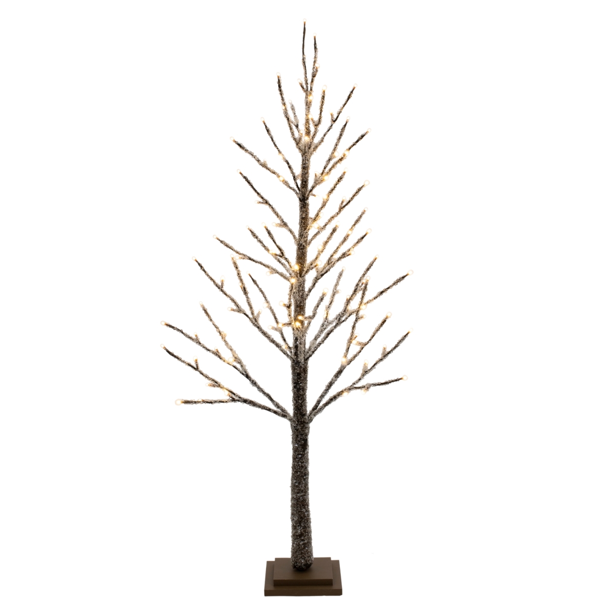 4 ft. Paper Twig Tree with 114 LED Lights, Brown