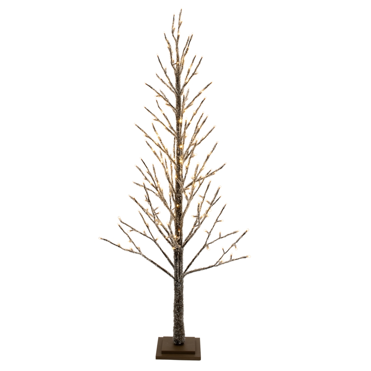 5 ft. Paper Twig Tree with 186 LED Lights, Brown