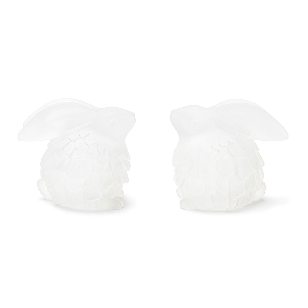 4 in. Resin Bunny Figurine, White - Set of 4