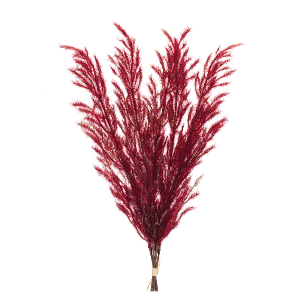 31 in. Plume Artificial Flowers Bundle, Crimson - Set of 6
