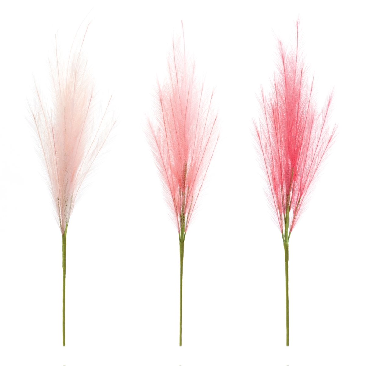 Polyester Plume Spray - Pink & Green - Set of 3 - Festive Holiday Decor