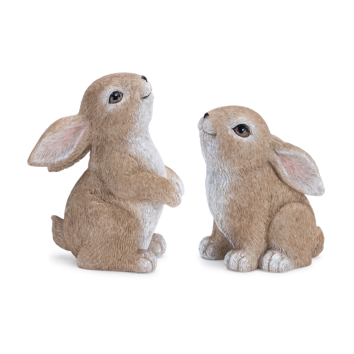 3 & 4 in. Resin Bunny Figurine, Beige & White - Set of 4