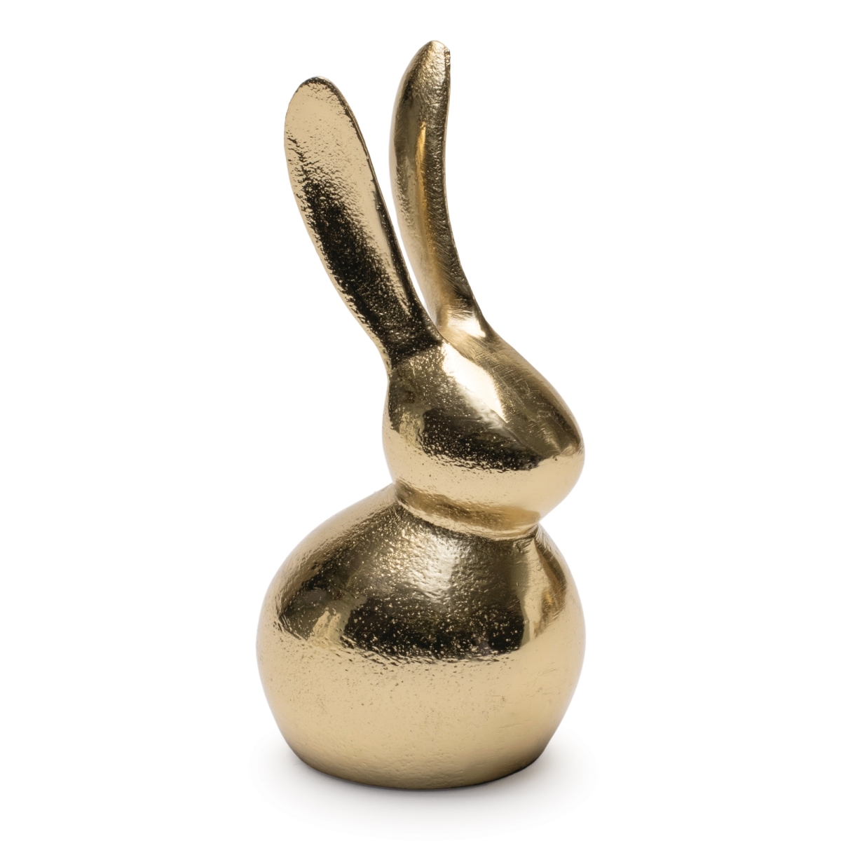 5.5 in. Aluminum Rabbit Figurine, Gold - Set of 2