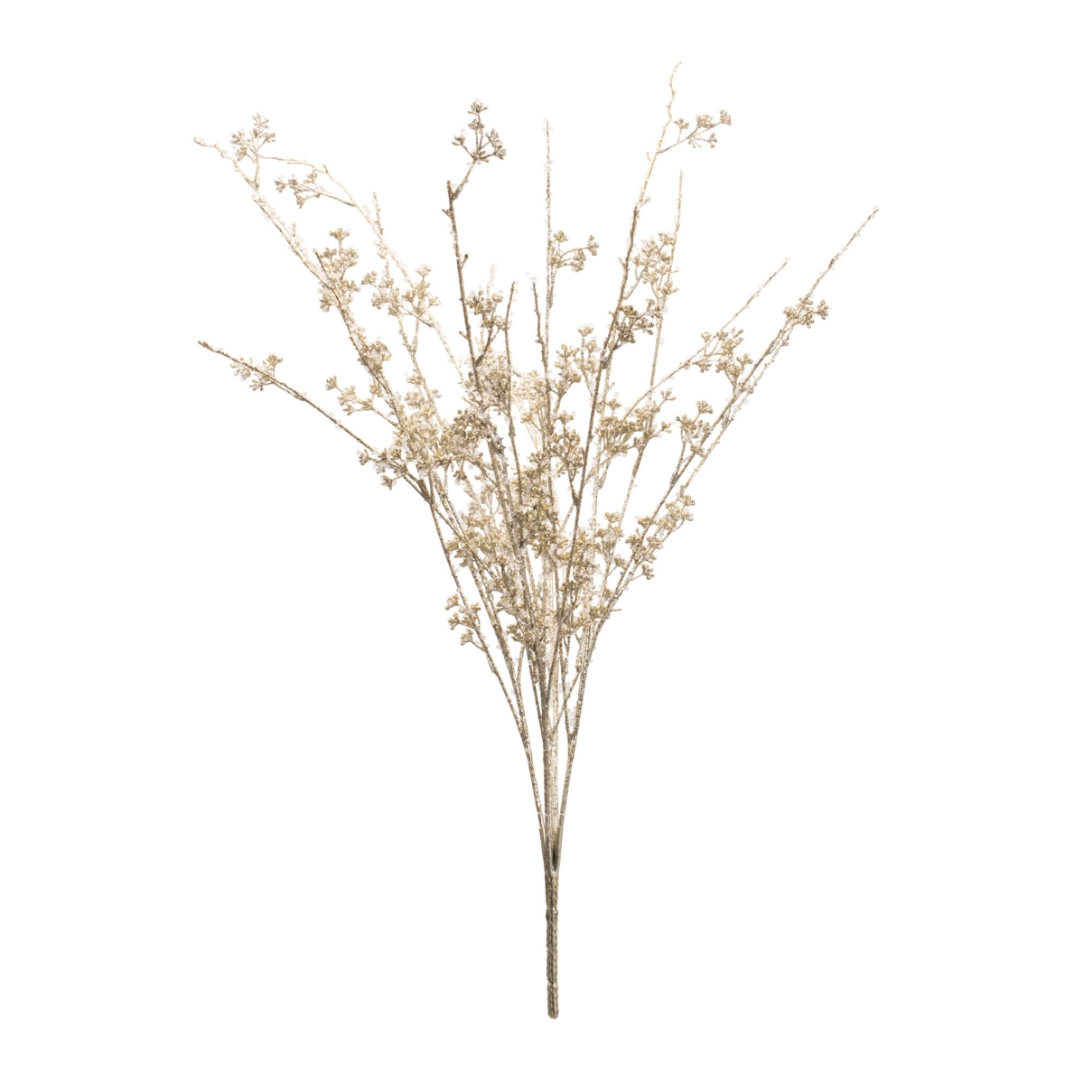 95470DS 33 in. Plastic Iced Berry Spray, Gold - Set of 2