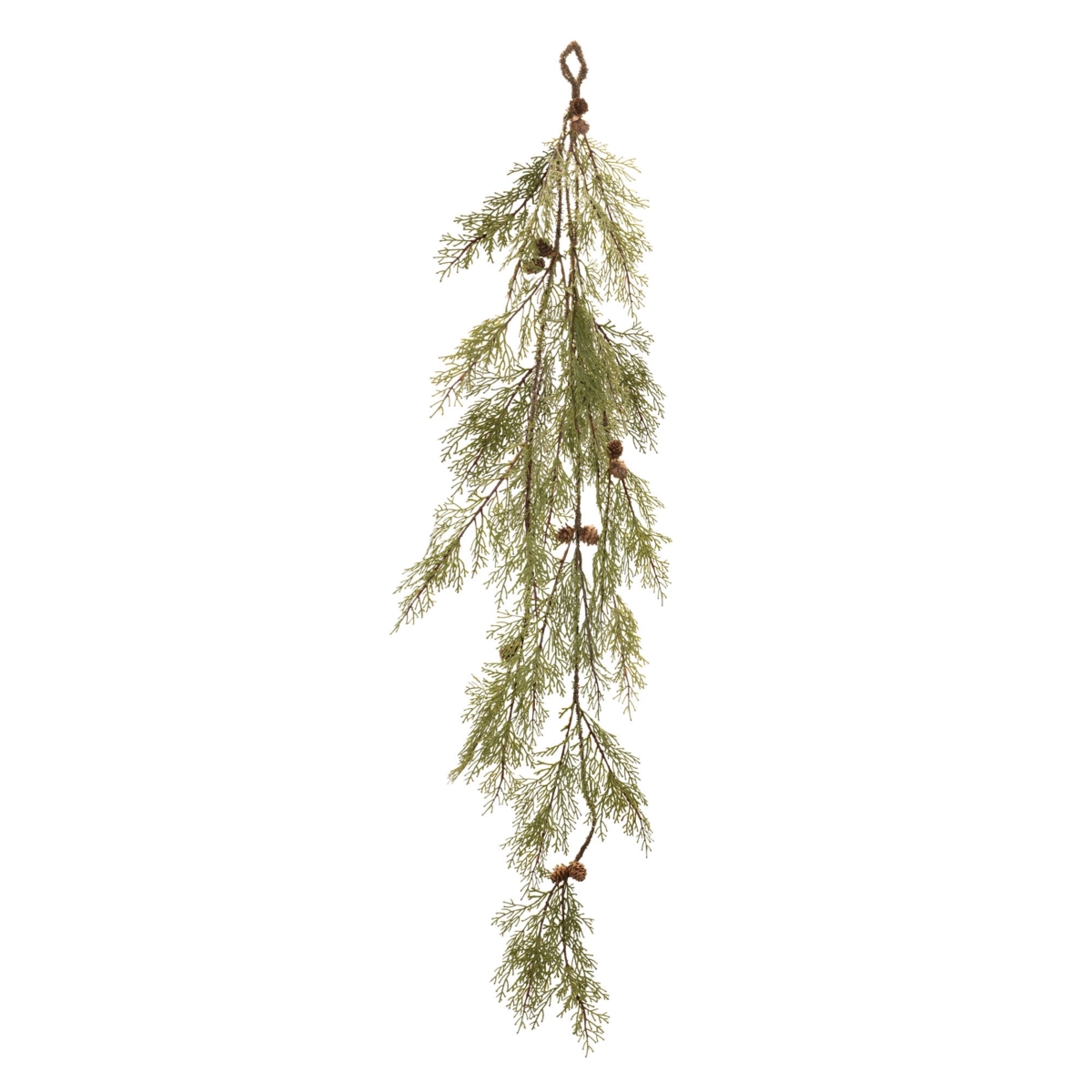 95860DS 48 in. Plastic Pine Garland, Green & Brown - Set of 2
