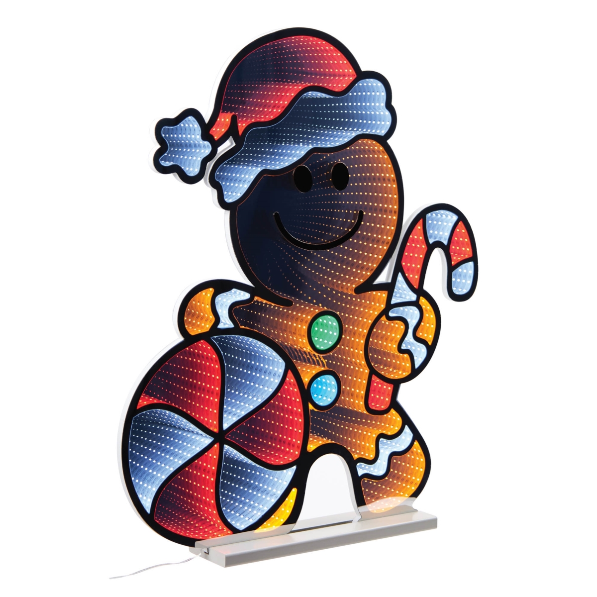 Picture of Melrose 95947DS 29.5 in. Acrylic UL Plug Gingerbread Man Ekkolight&#44; Brown & White