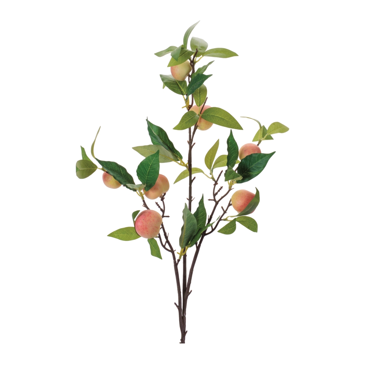 96883DS 34.5 in. Polyester & Plastic Peach Branch, Pink & Green - Set of 6