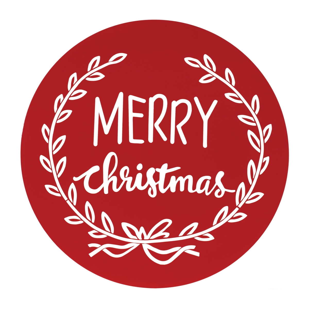 94638DS 20 in. Sheet Iron Merry Christmas Plaque, Red