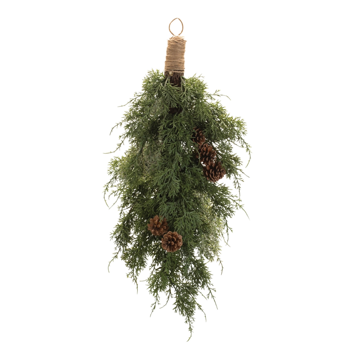 95091DS 28 in. Plastic Pine Wall Swag, Green & Brown
