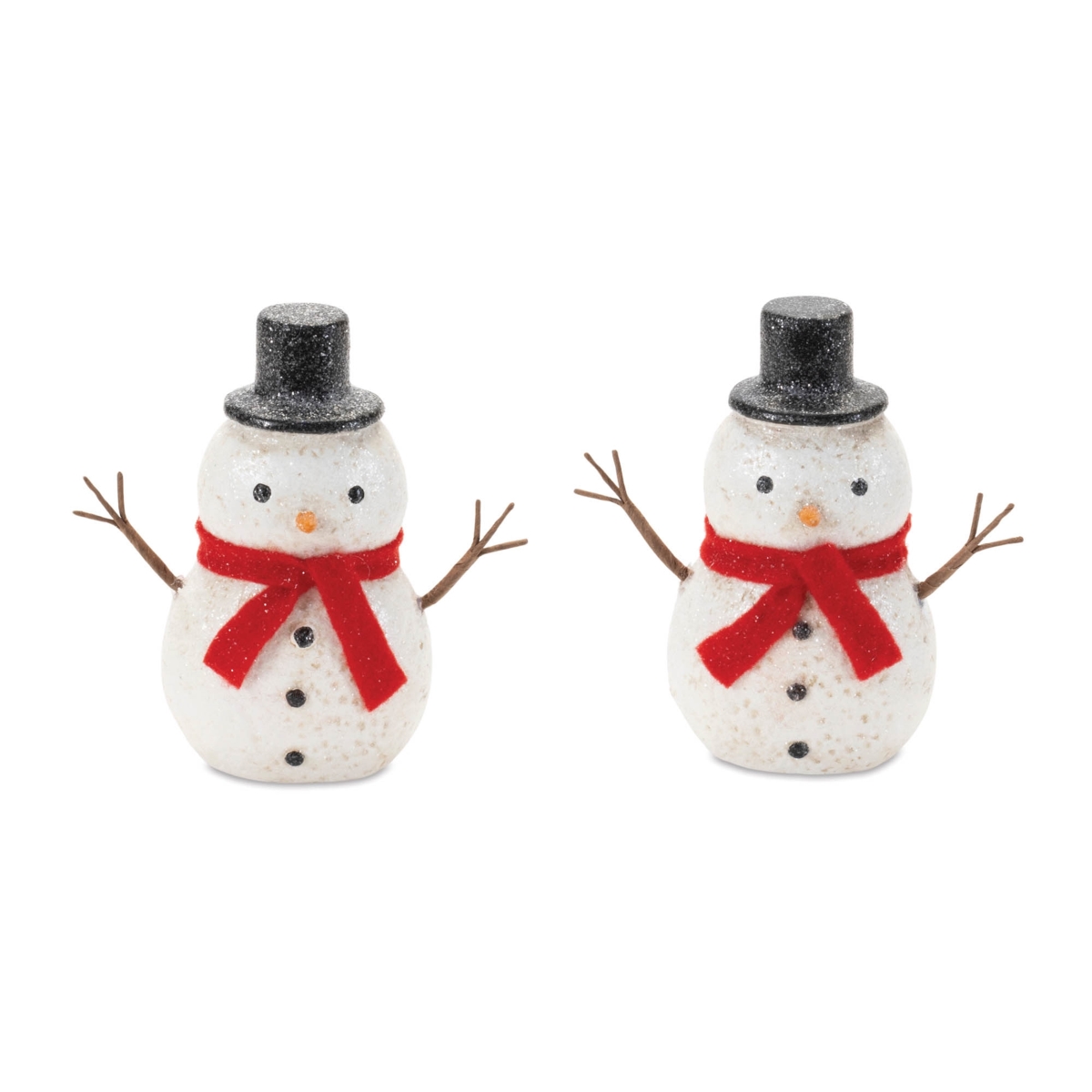 Picture of Melrose 95154DS 4.5 in. Paper Pulp Snowman&#44; White & Red - Set of 6