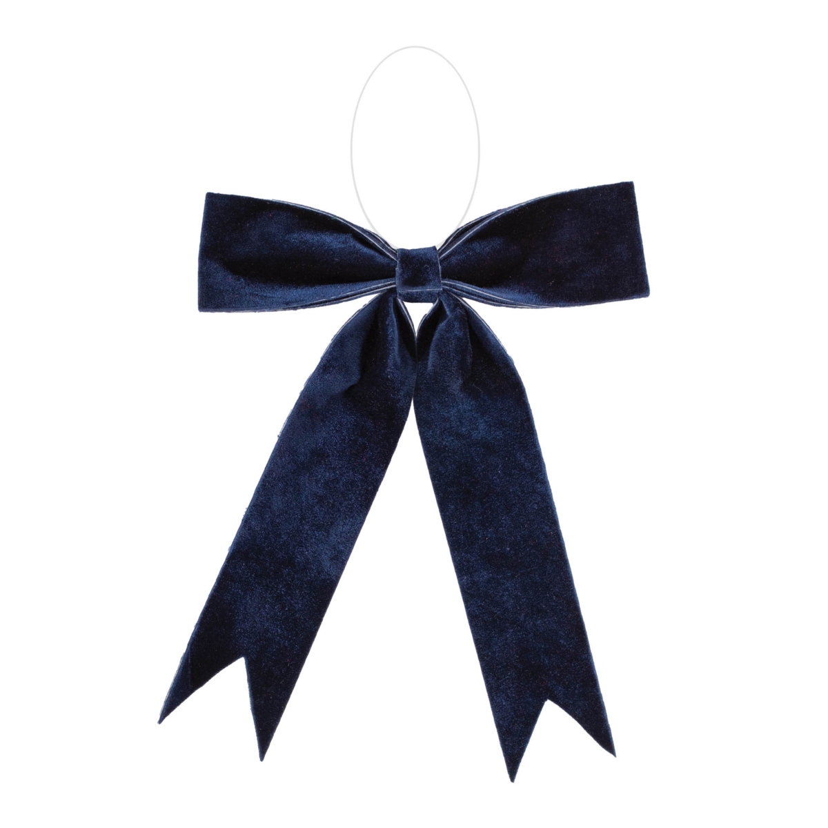 95611DS 13 x 13 in. Polyester Bow Ornament, Blue - Set of 2