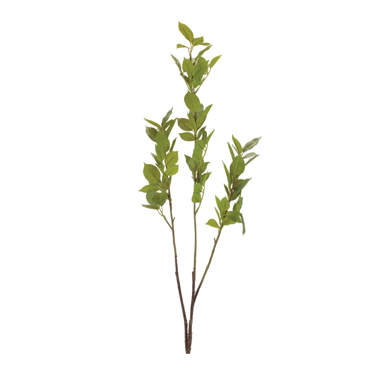 96733DS 43 in. Fabric Leaf Branch, Green - Set of 6
