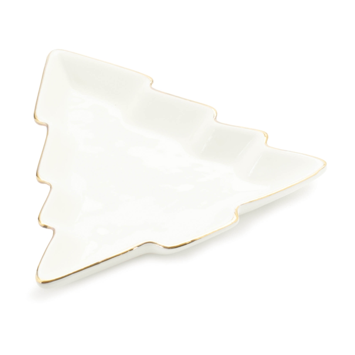 Picture of Melrose 95883DS 6.5 x 1 in. Porcelain Trinket Tree Dish&#44; White & Gold - Set of 6