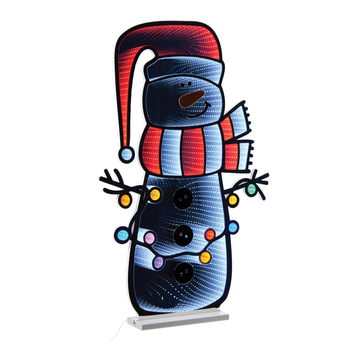 Picture of Melrose 95951DS 35 in. Acrylic UL Plug Snowman with Lights Ekkolight&#44; White & Red