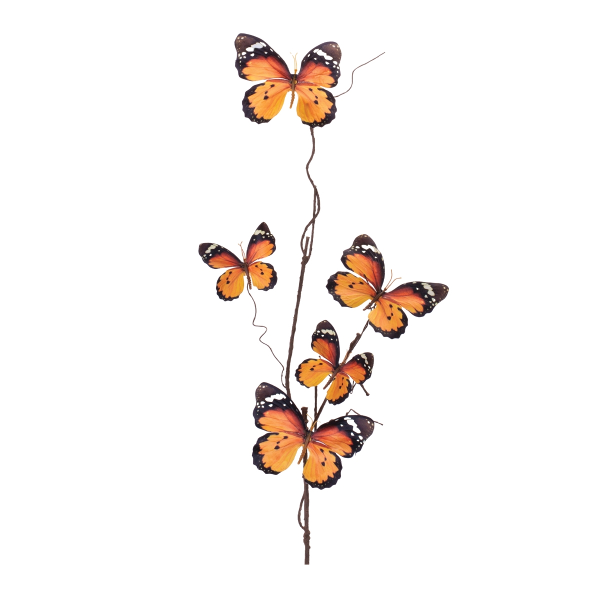 Picture of Melrose 96974DS 32 in. Fabric & Plastic Butterfly Spray&#44; Orange & Black - Set of 6