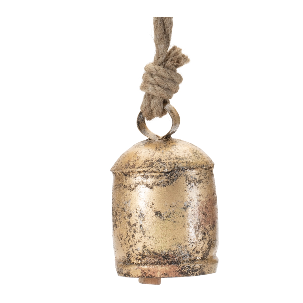94347DS 4.5 in. Iron & Jute Bell, Gold - Set of 8