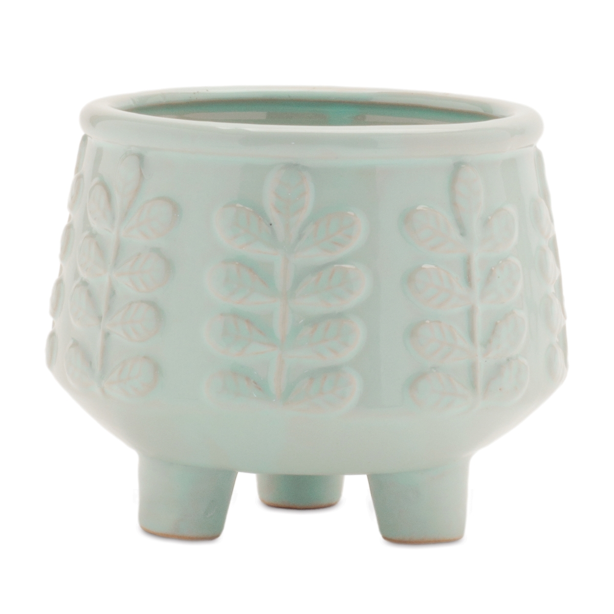 96353DS 4.75 x 4 in. Ceramic Container, Blue - Set of 4