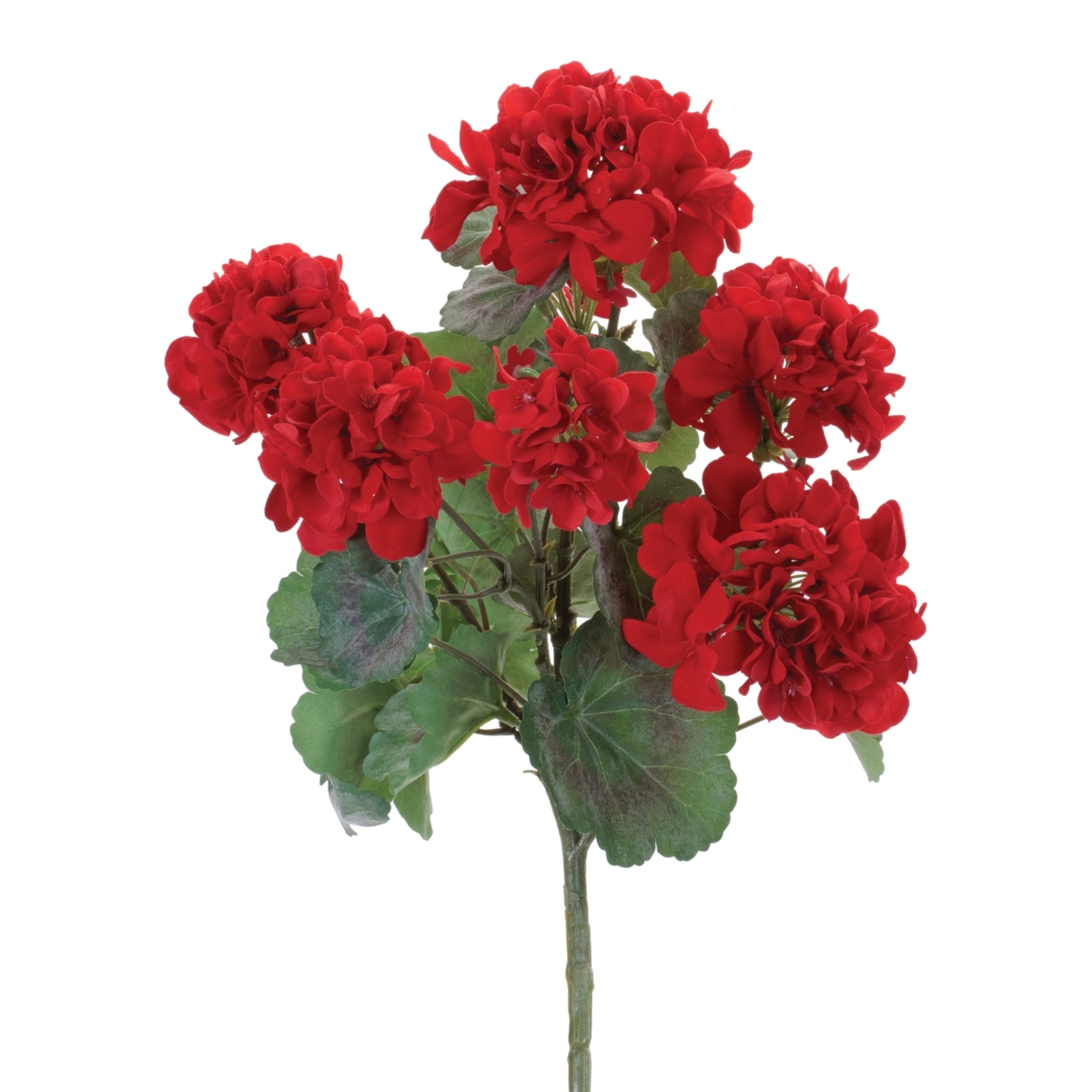 Picture of Melrose 96511DS 17.25 in. Polyester Geranium Bush&#44; Red & Green - Set of 2