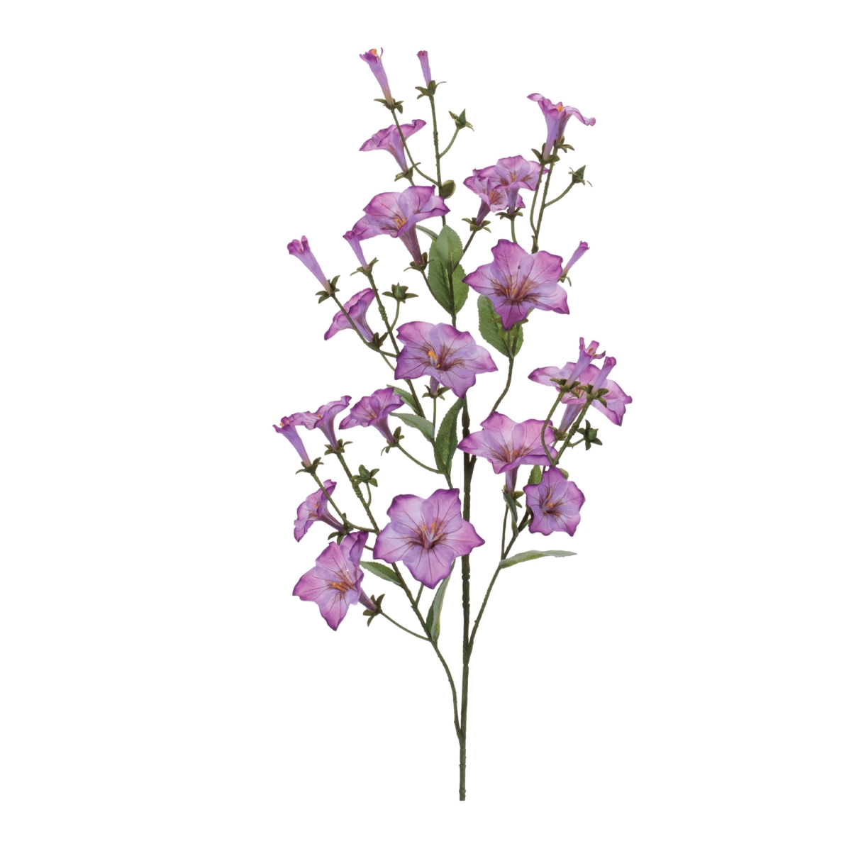 96514DS 34.5 in. Polyester Morning Glory Vine, Purple & Green - Set of 2