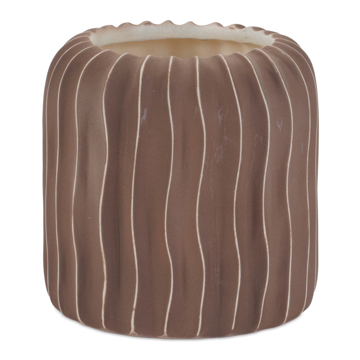 Picture of Melrose 96896DS 4.75 x 5 in. Ceramic Container&#44; Brown - Set of 2