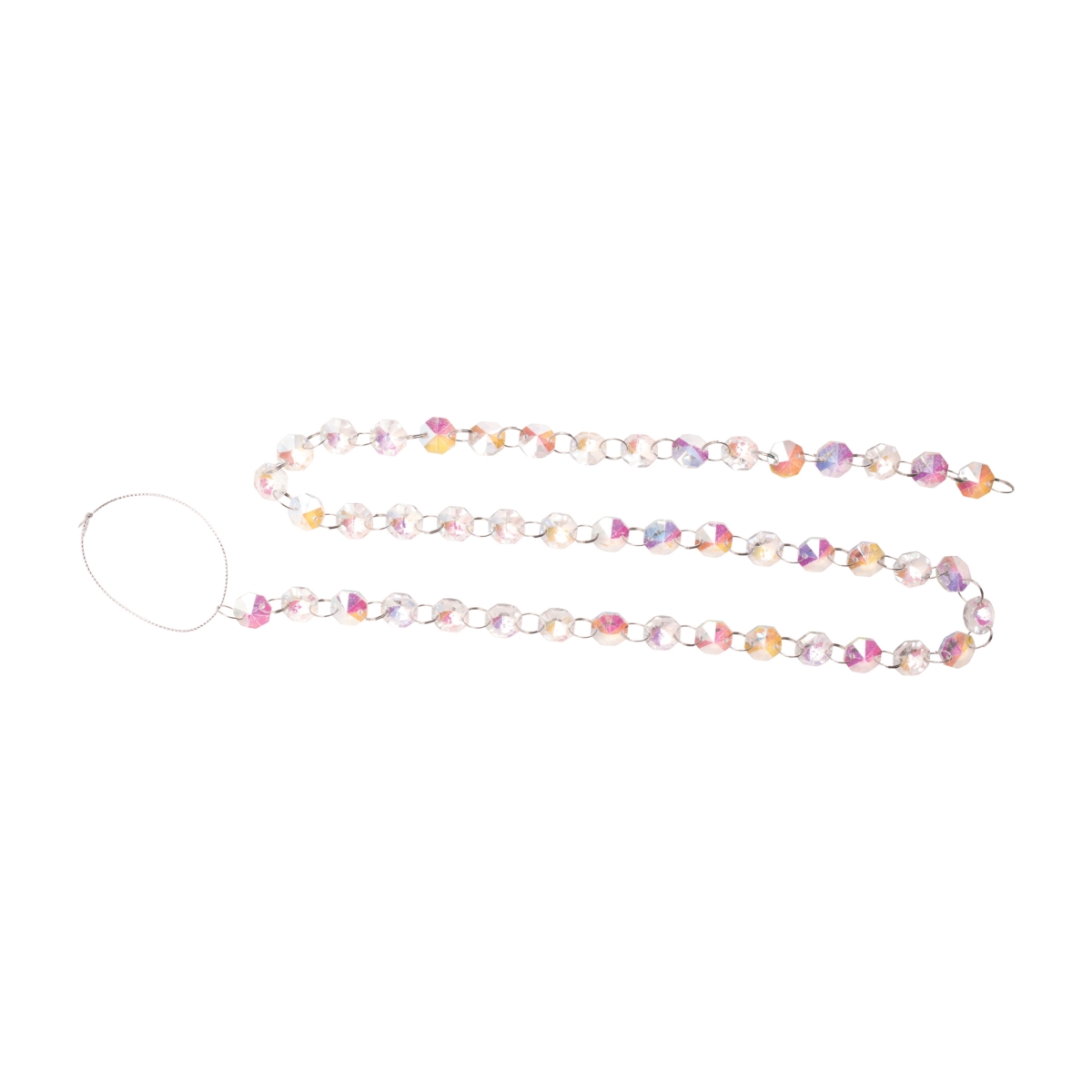 Picture of Melrose 94228DS 36 in. Glass Garland&#44; White&#44; Blue & Pink - Set of 2