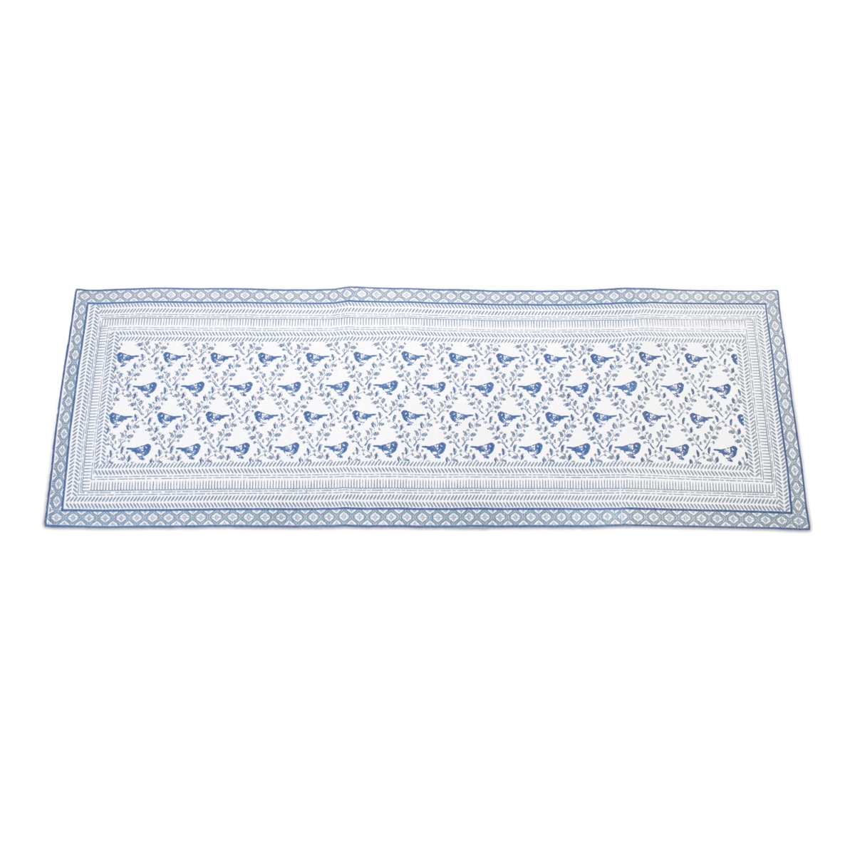 Picture of Melrose 94242DS 72 x 14 in. Polyester Runner, Blue & White