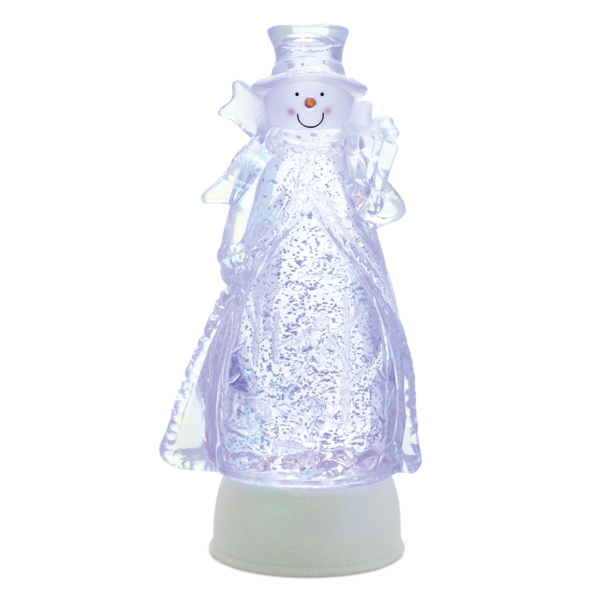 Picture of Melrose 94021DS 10 in. Plastic LED Snowman Snow Globe&#44; Clear - 3 AA Batteries Not Included & USB Cord Included 6 Hour Timer