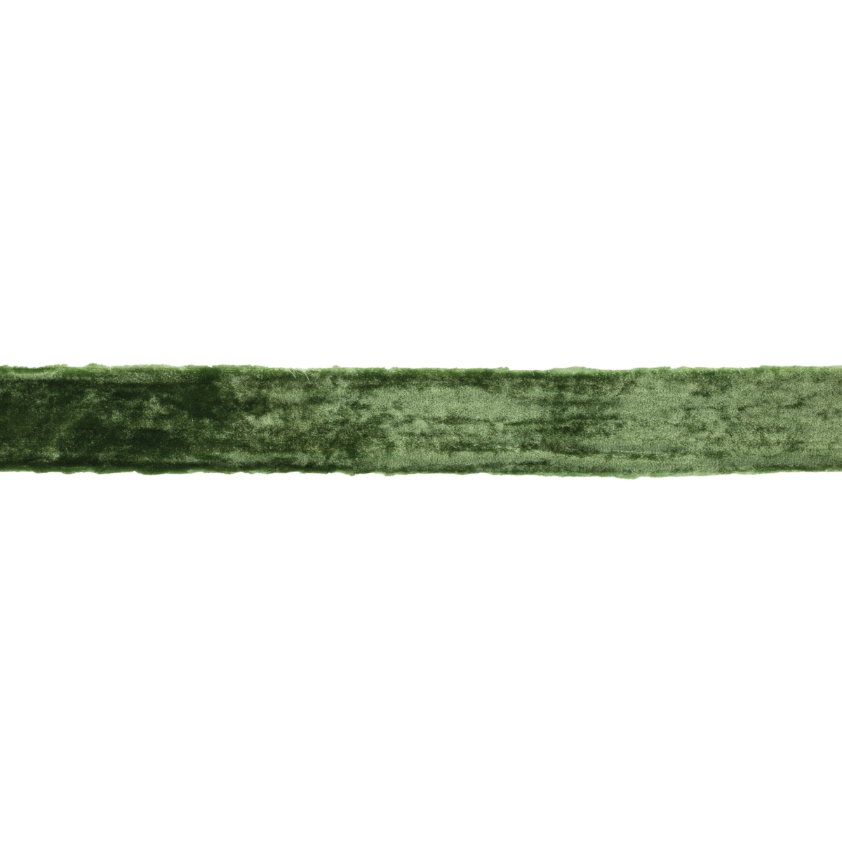 Raw Edge Velvet Ribbon - Green - 2 in. x 10 Yards - Soft Texture