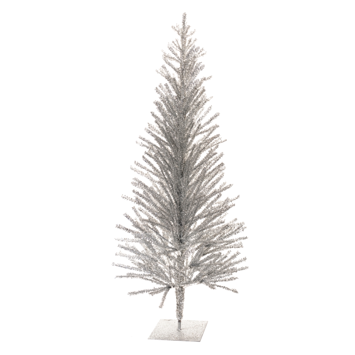 94955DS 48 in. PE & Metal Tinsel Tree, Silver