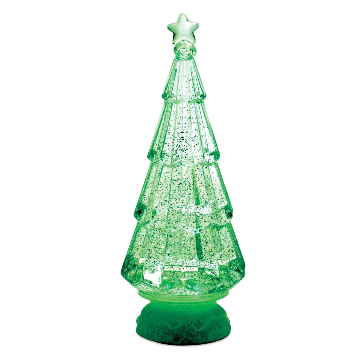 94011DS 12 in. Plastic 3 AA Batteries Not Included & USB Cord Included 6 Hour Timer LED Tree, Green