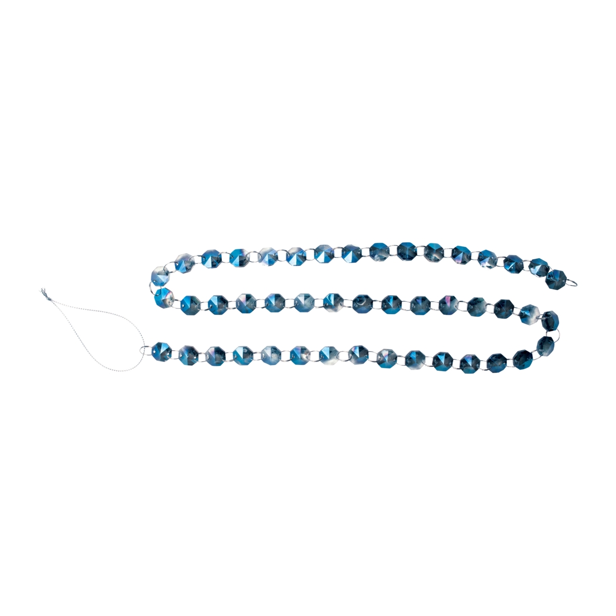 94229DS 36 in. Glass Garland, Blue - Set of 2