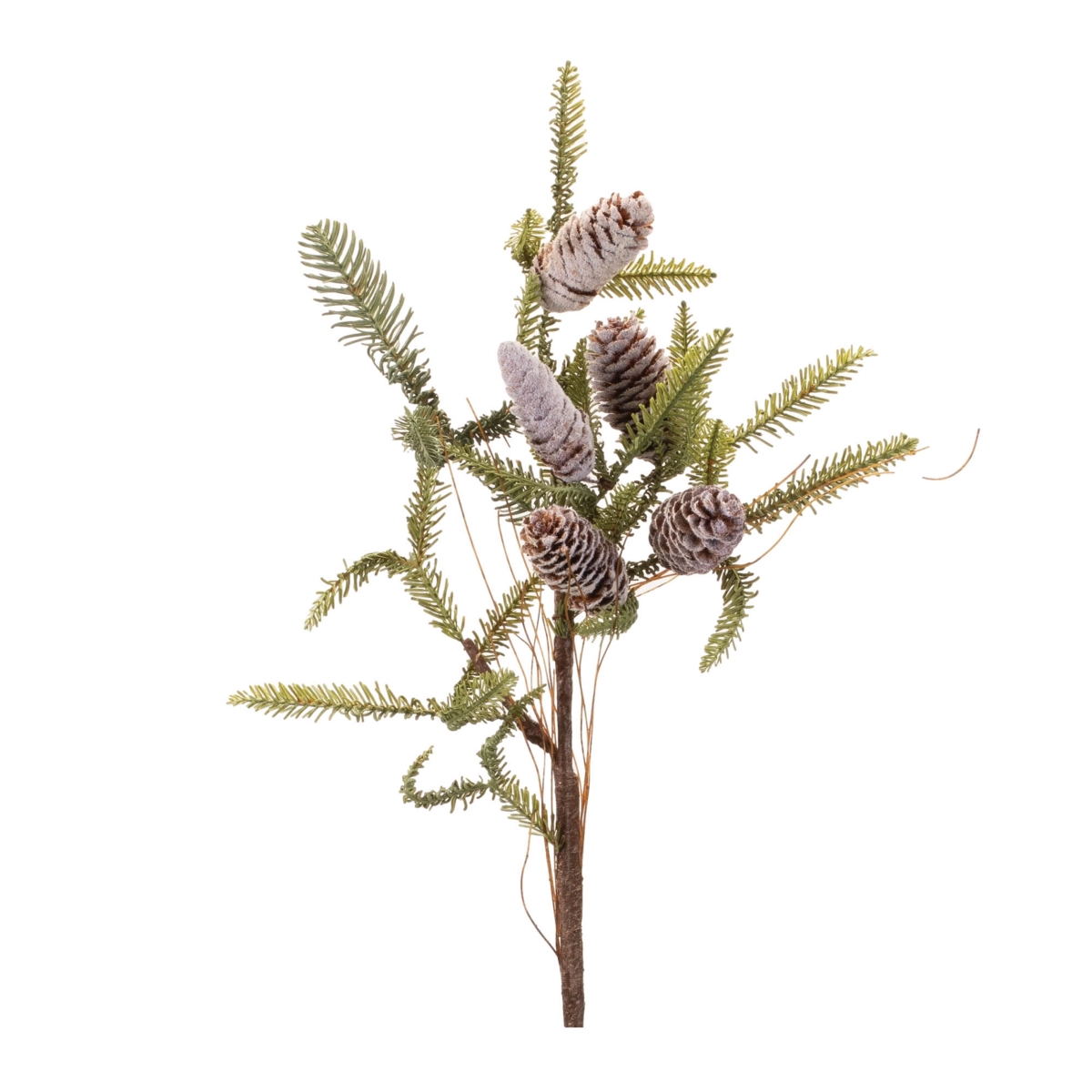 95092DS 32.5 in. Plastic Pine Spray, Pink & Brown - Set of 6