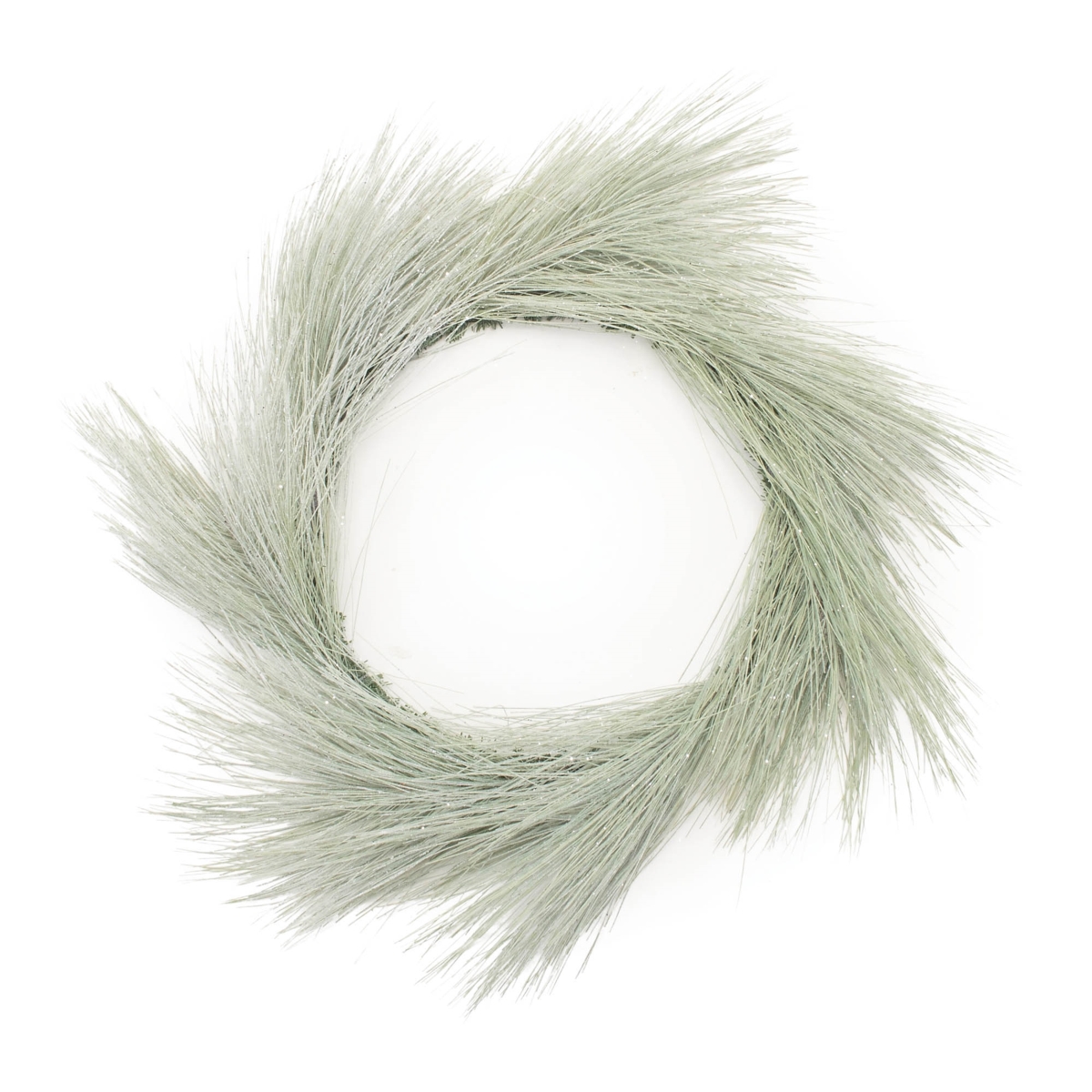 95171DS 24 in. PVC Pine Wreath, Green & White