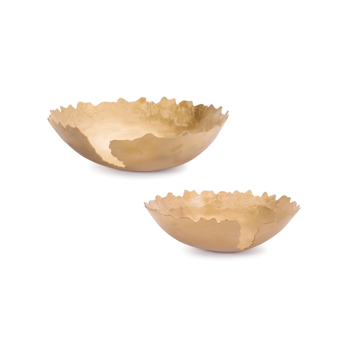 Picture of Melrose 96643DS 13 x 4 & 15 x 5 in. Aluminum Bowl&#44; Gold - Set of 2