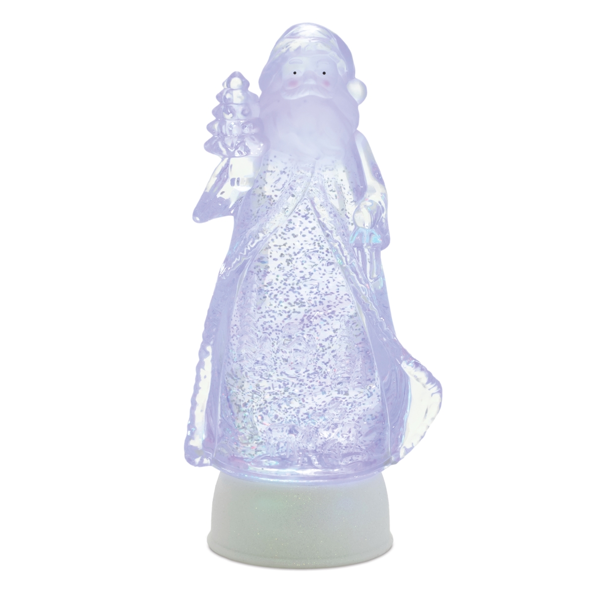Picture of Melrose 94022DS 10 in. Plastic LED Santa Snow Globe&#44; Clear - 3 AA Batteries Not Included & USB Cord Included 6 Hour Timer