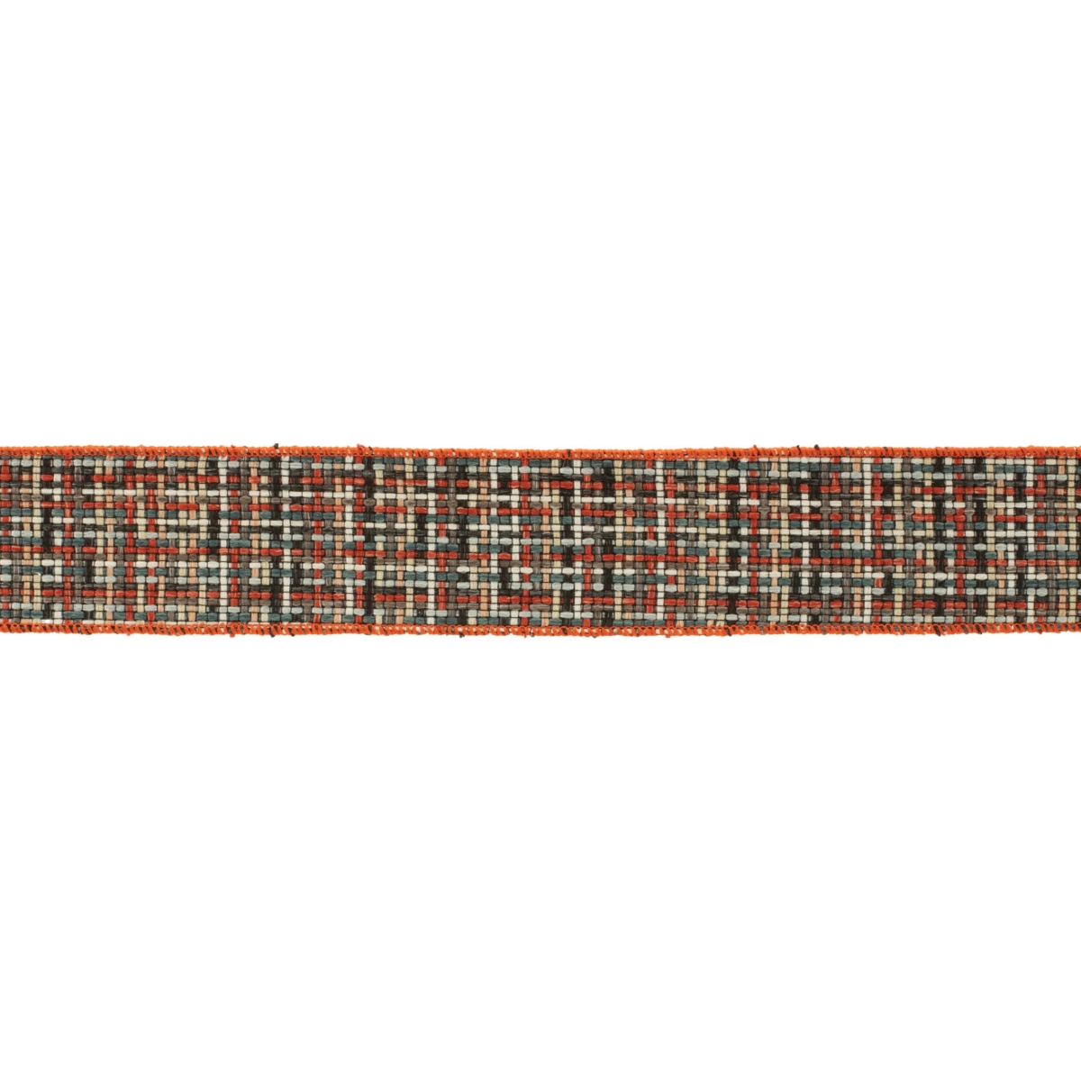 95681DS 2.5 in. x 5 yards Wired Polyester, Red, Black & Beige - Set of 2