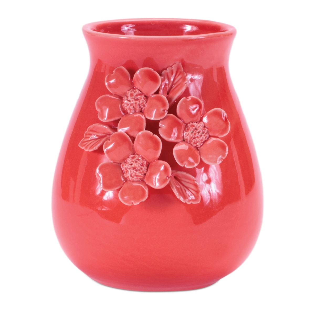 Picture of Melrose 96365DS 6.5 in. Sto are Vase with Floral&#44; Pink - Set of 2
