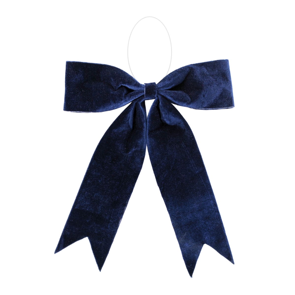 95610DS 16 x 16.5 in. Polyester Bow Ornament, Blue - Set of 2