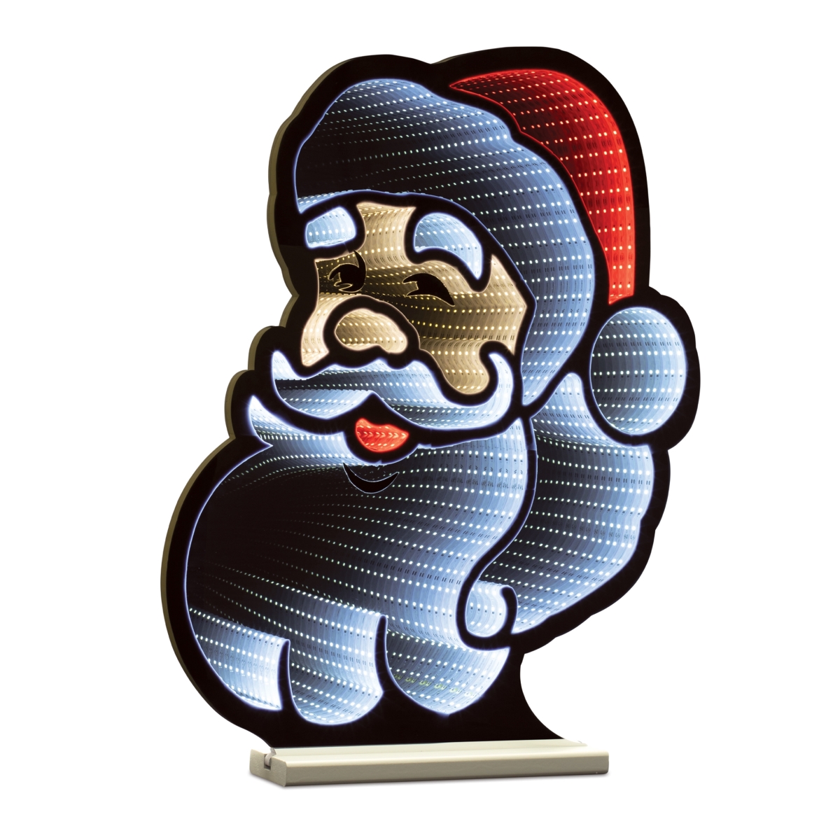 Santa Head Ekkolight - Red & White - 24 in. - Acrylic - Infinity Light Effect