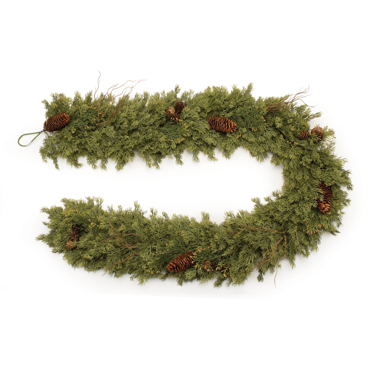 Picture of Melrose 95924DS 5.5 ft. Plastic Pine Garland&#44; Green & Brown