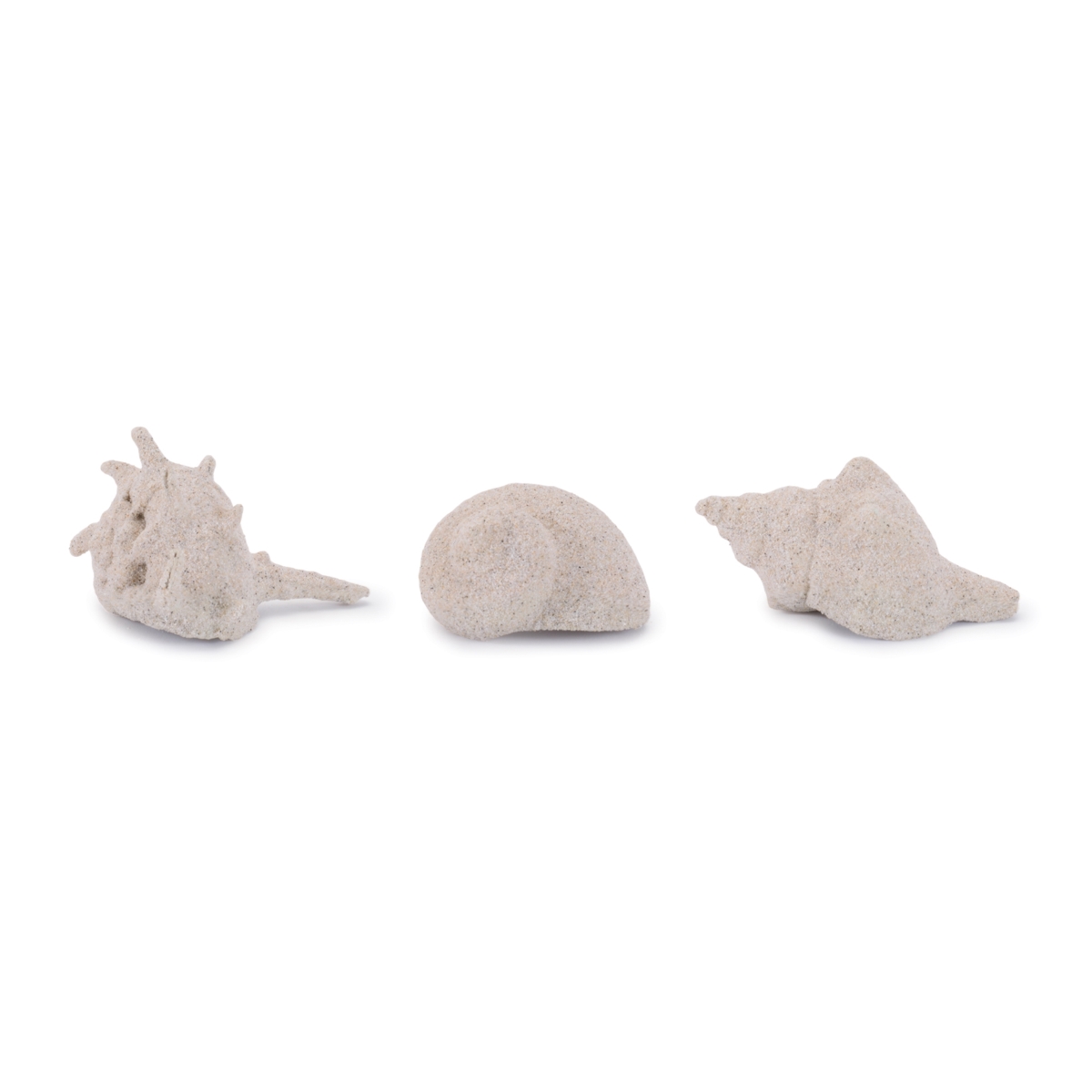 96038DS 2, 2.5 & 3 in. Resin Shell, Beige - Set of 12